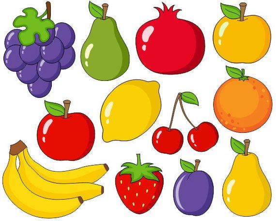 Fruits And Vegetables Clip Art Collection, Clipart Bundle