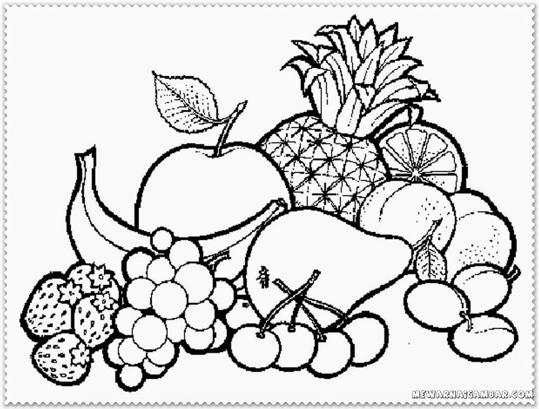 Free Printable Coloring Pages Of Fruit Bowls