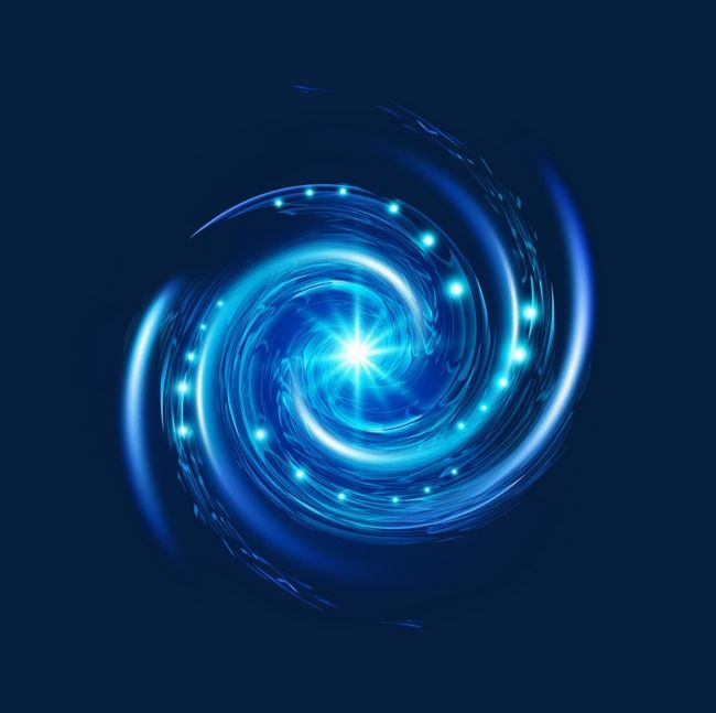Hand Painted Blue Spiral Galaxy PNG, Clipart, Blue, Blue