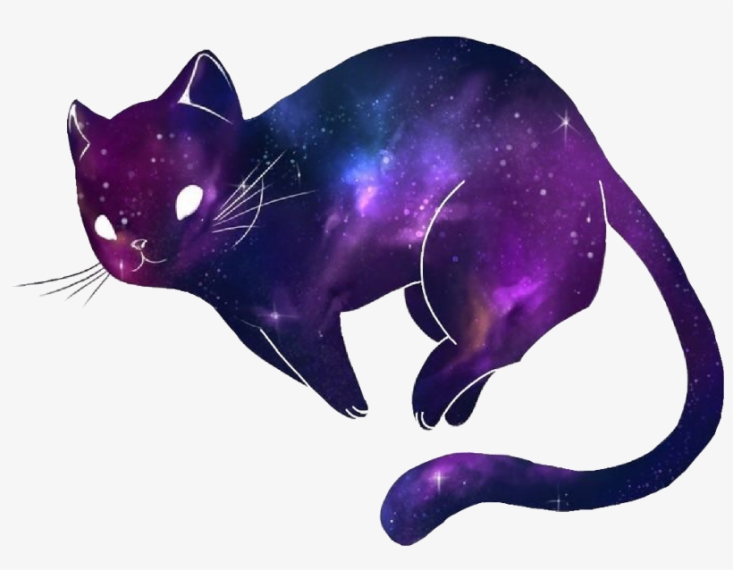 Cat Kawaii Galaxy Cute Spacefreetoedit Clip Art Download