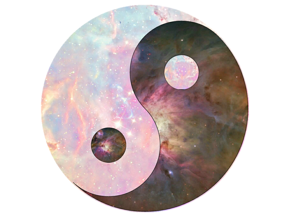 Galaxy yinyang clipart with transparent background mad