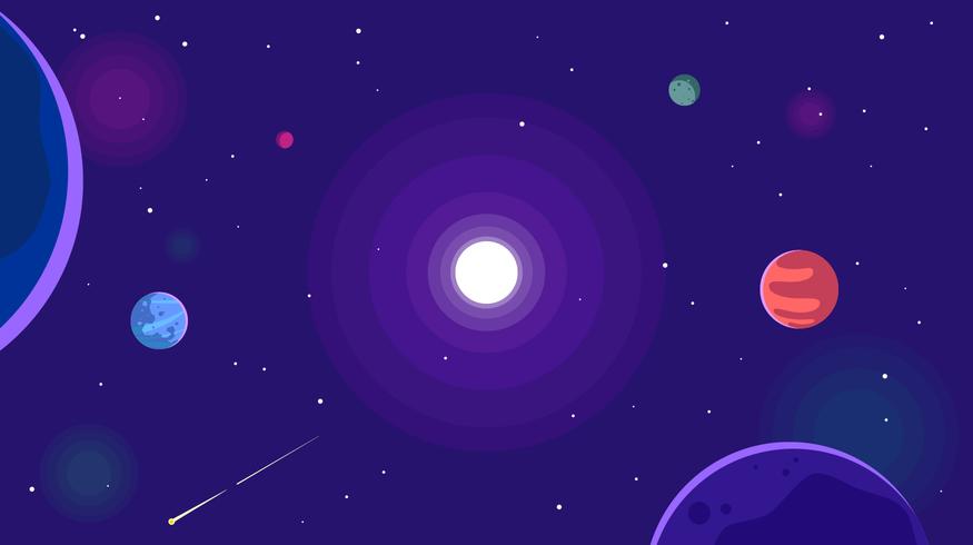 Ultra Violet Galactic Background Free Vector