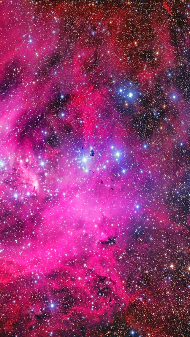 Pink galaxy iphone.