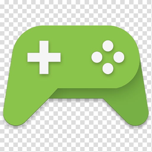 Android Lollipop Icons, Play Games, green and white game