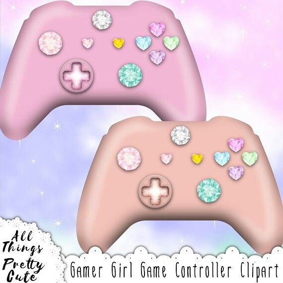game controller clipart pink