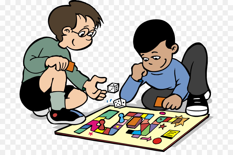 Playing board games.