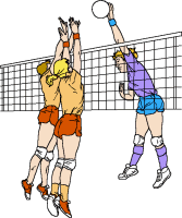Volleyball games clipart.