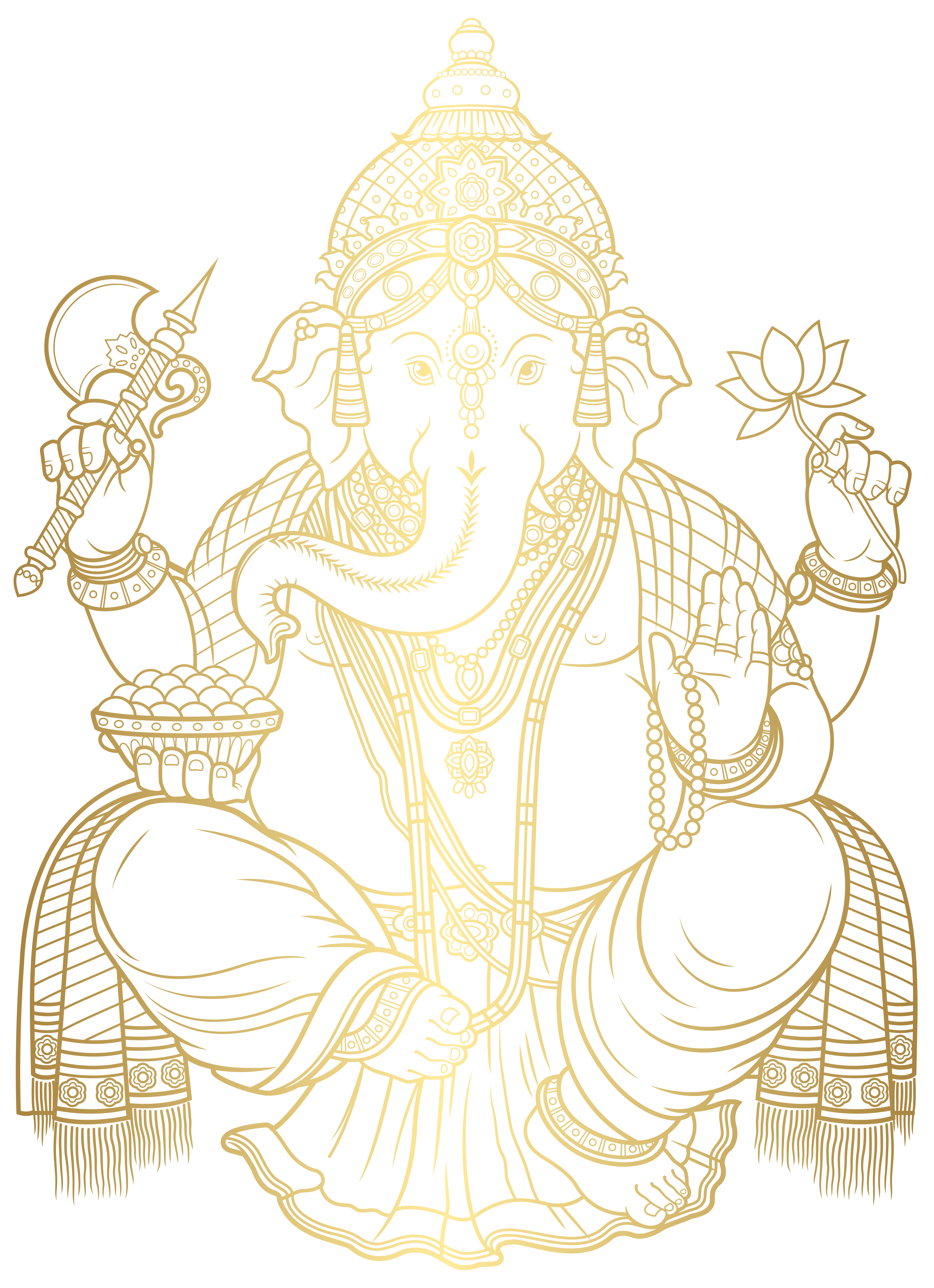 Ganesha gold png.