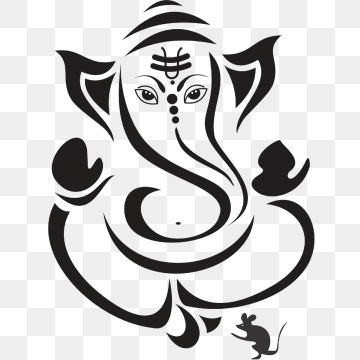 Ganesh outlines clipart.