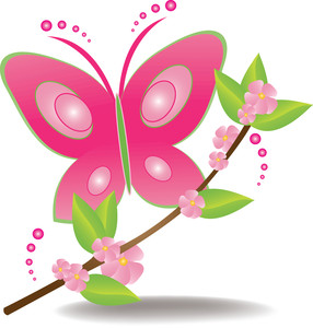 Butterfly With a Branch Logo Design