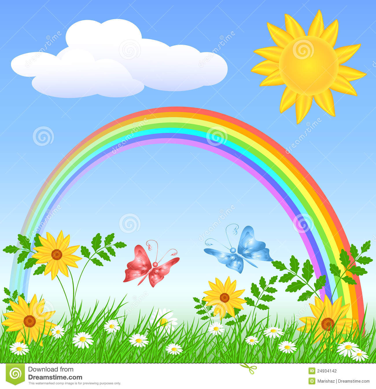 Beautiful clipart rainbow, Beautiful rainbow Transparent
