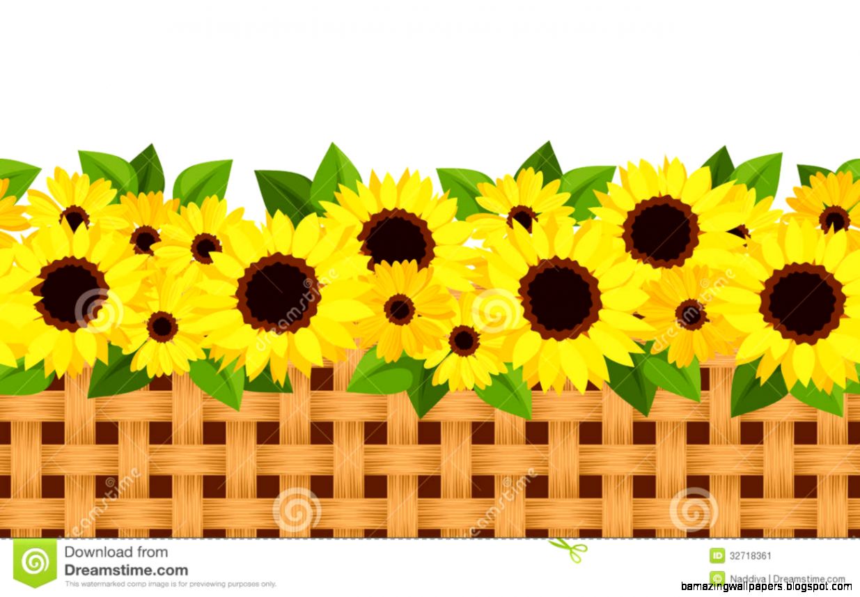 Sunflower garden clipart.
