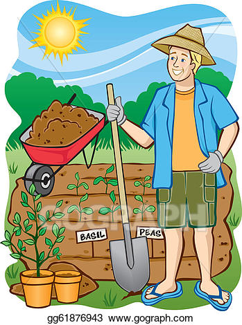 Stock illustration gardening.