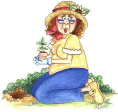 gardening clipart old lady