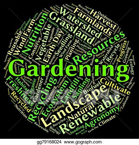 Stock illustration gardening.
