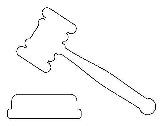 gavel clipart outline