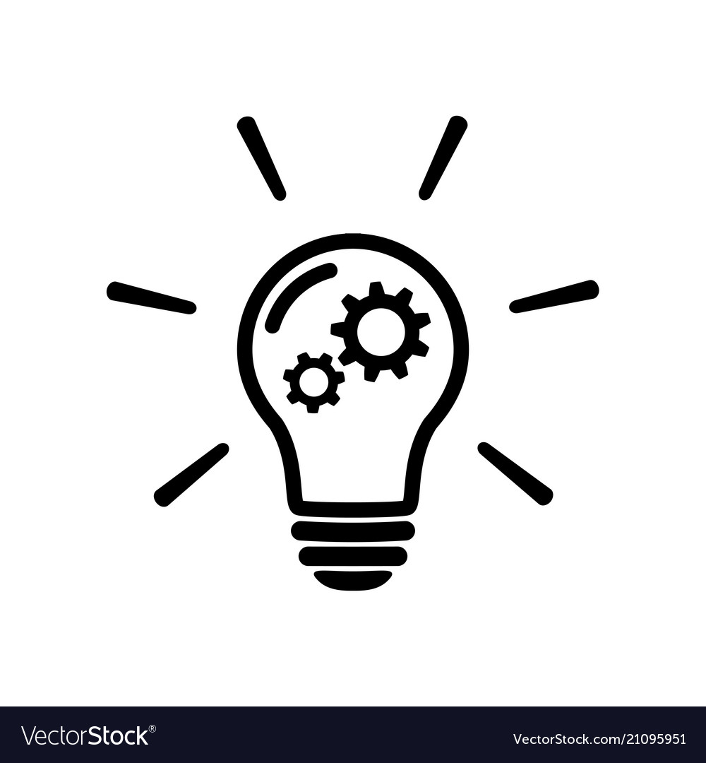 Innovation concept icon light bulb with gear sign
