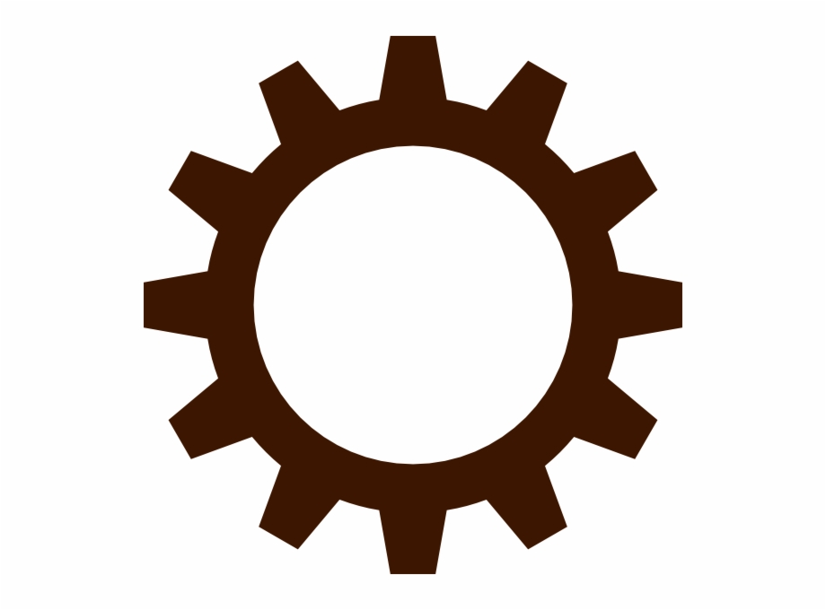 Gears clipart brown.