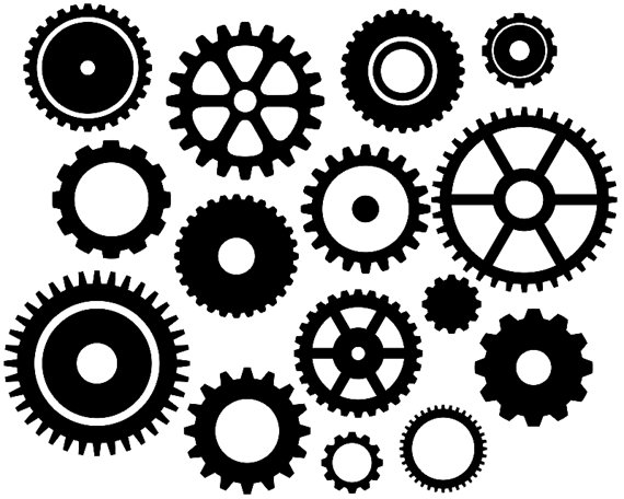 gear images clipart silhouette