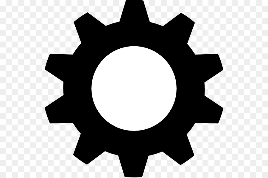 Gears clipart black and white