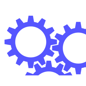 3 Blue Gears clipart, cliparts of