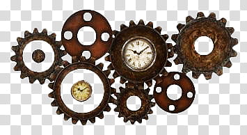 Steampunk clocks brown.