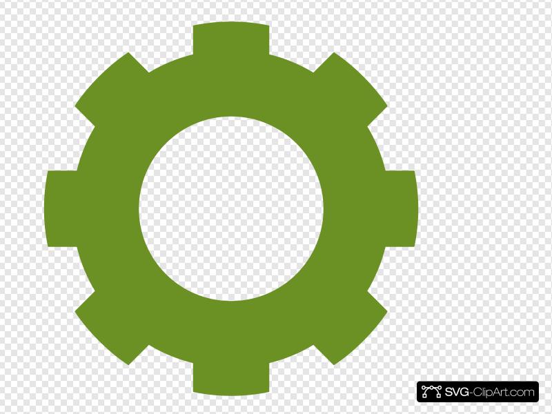 Gear Olive Cog Clip art, Icon and SVG