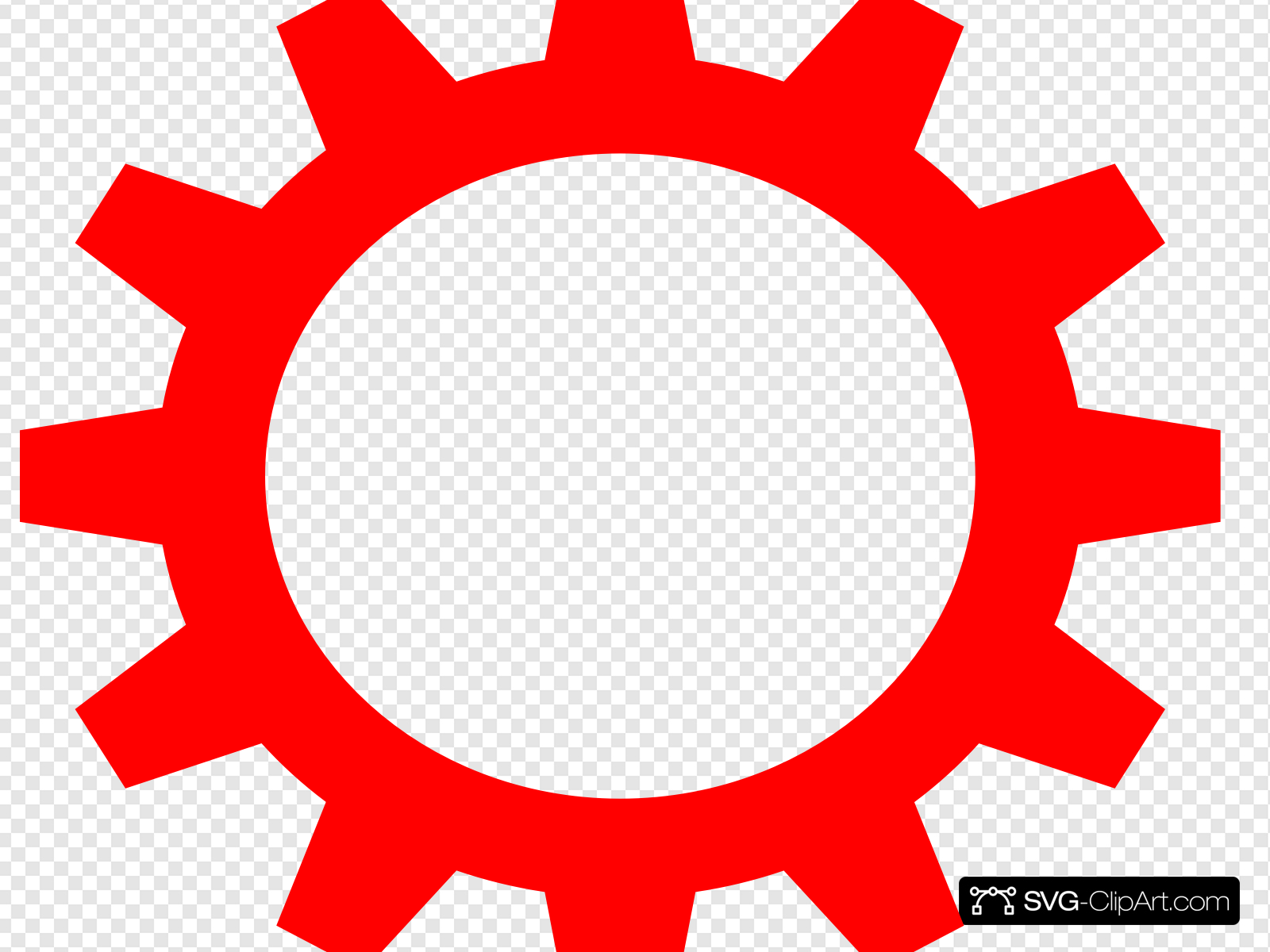 High Resolution Red Gear Clip art, Icon and SVG