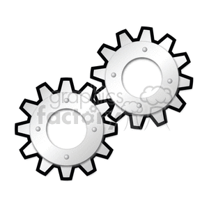 Two gears clipart