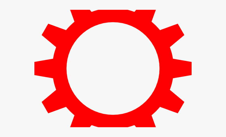 gear clipart red