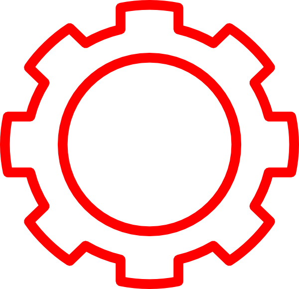 Gear clipart red.