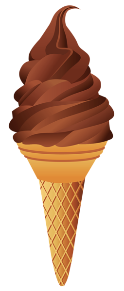 Transparent Chocolate Ice Cream Cone Picture