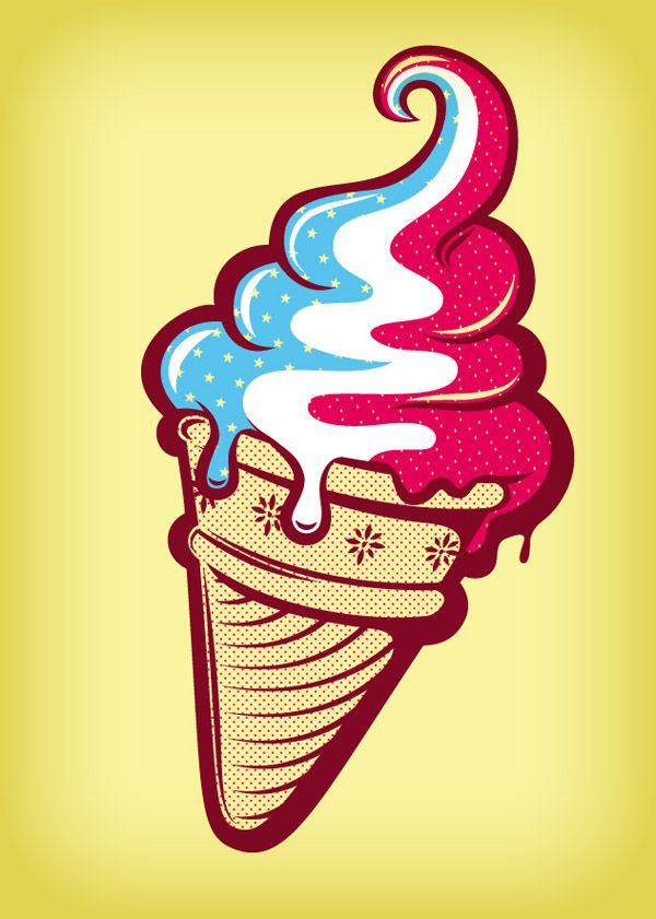 gelato clipart cone shape object