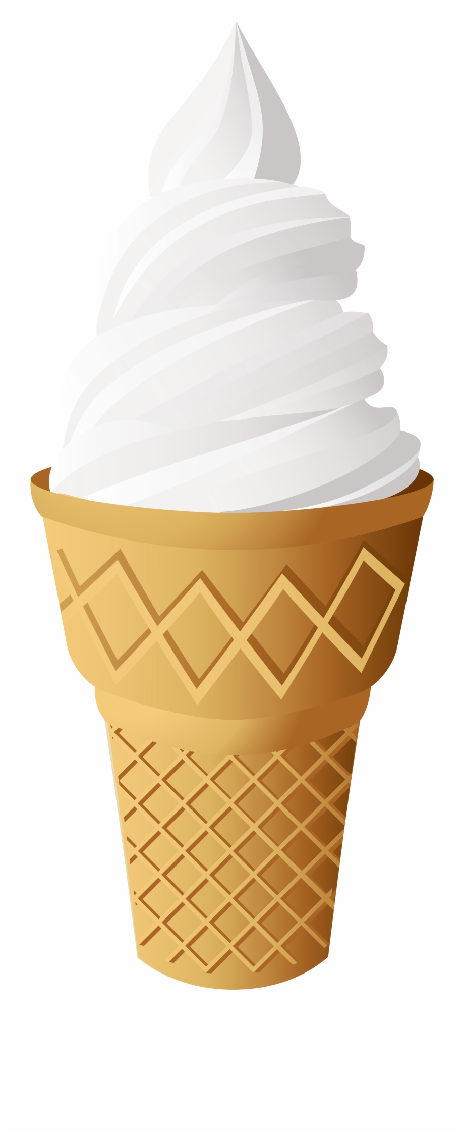 Vanilla Ice Cream Cone Png Clip Art