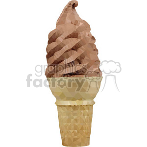 Ice cream cone geometry geometric polygon vector graphics RF clip art  images clipart