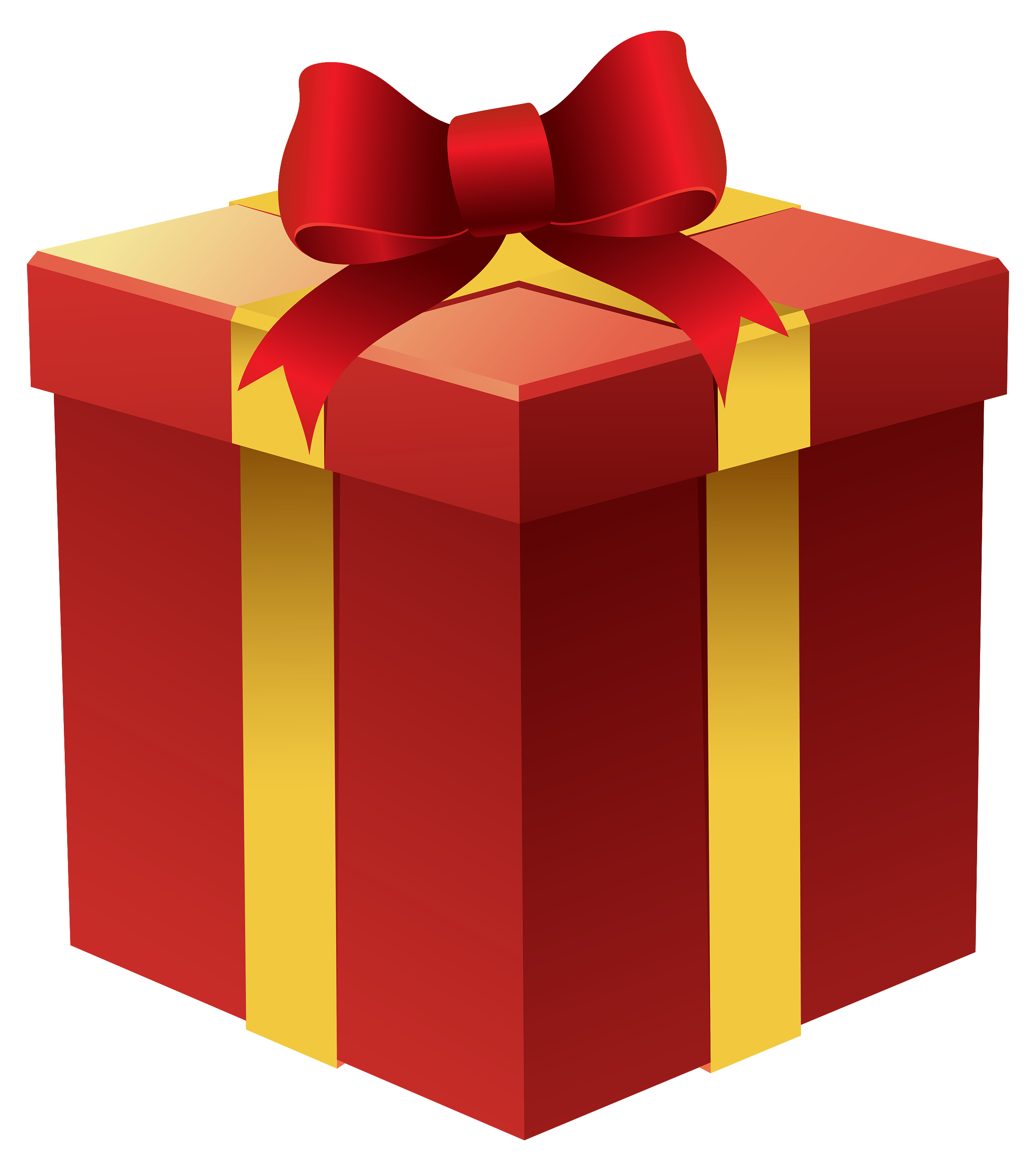 Gift Box in Red PNG Clipart