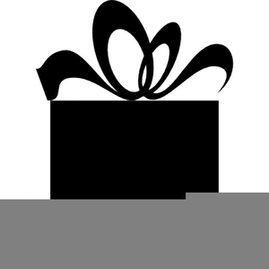 Gift Box Clipart Black And White