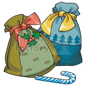 Colorful Christmas Gift Bags clipart