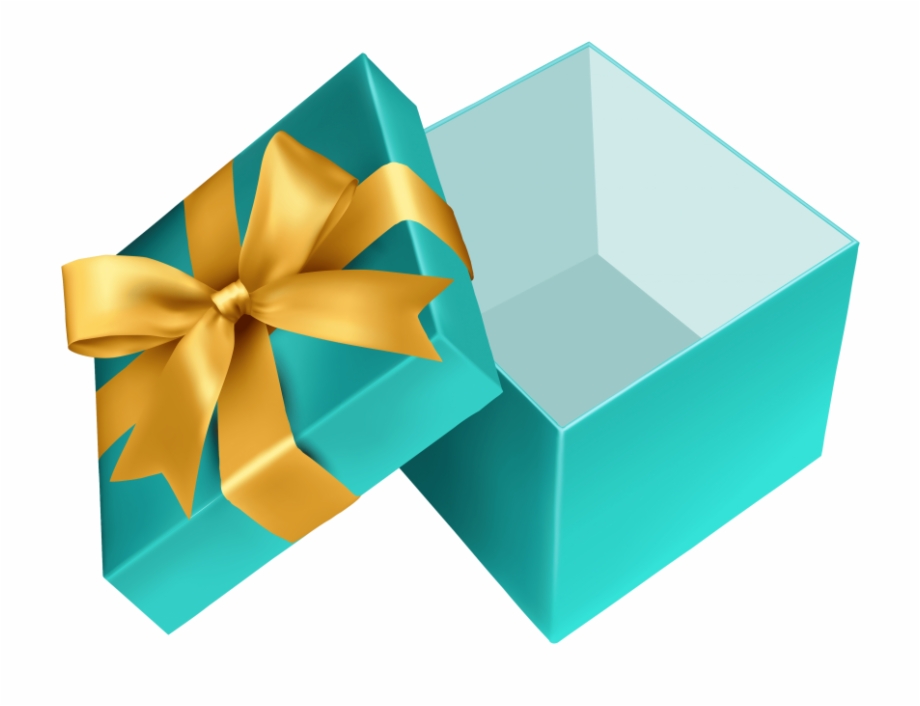 Blue Open Gift Png