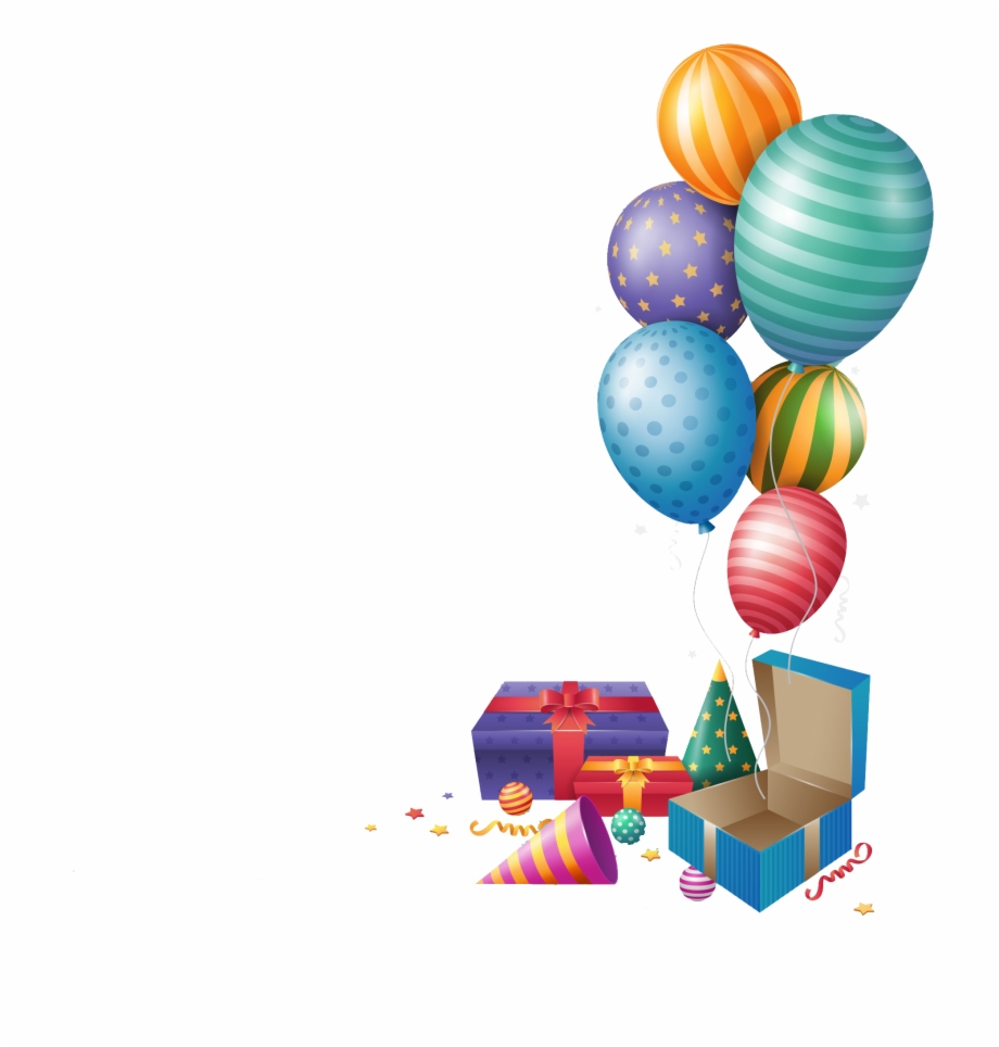 Happy Balloons Gift Vector