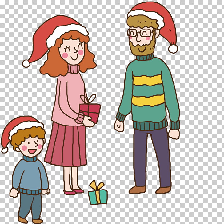 Christmas Gift , Family gift exchange PNG clipart