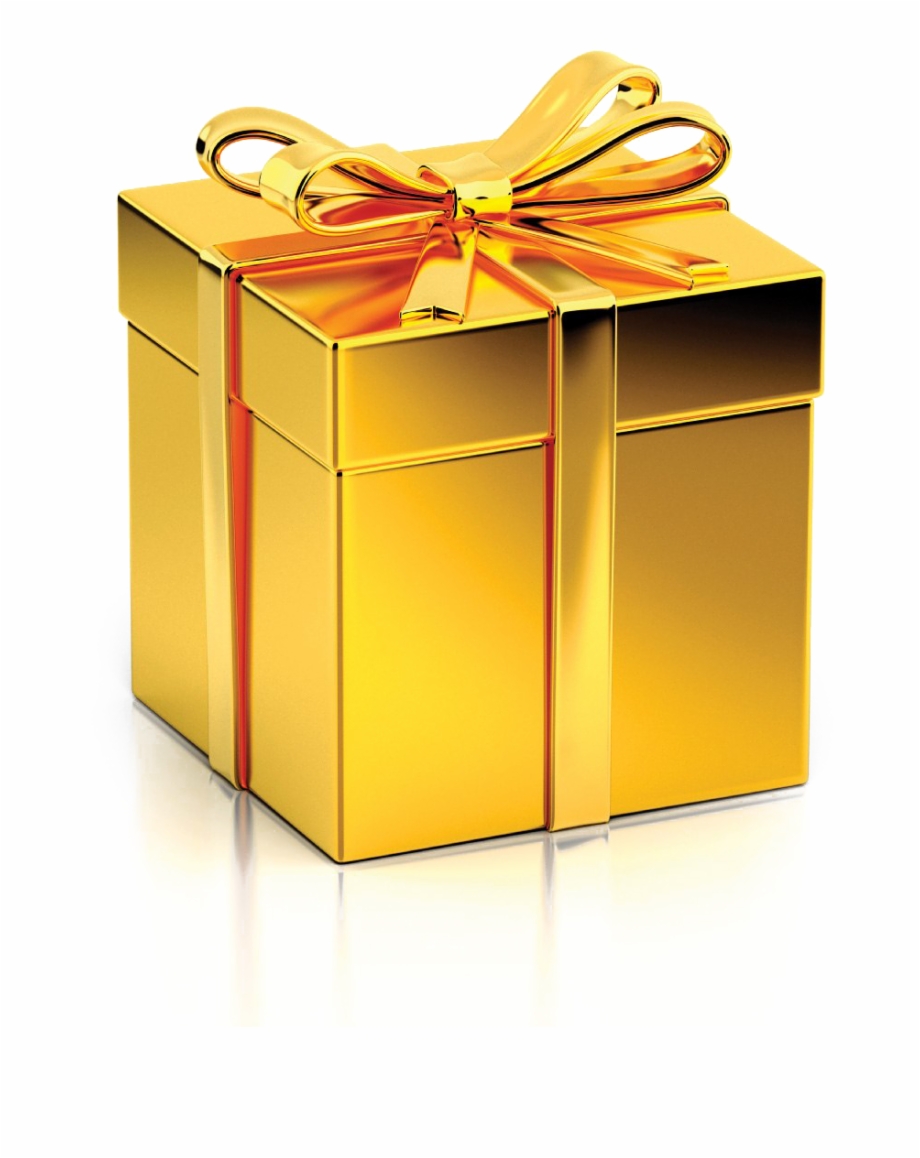 Golden Gift Png Clipart Background