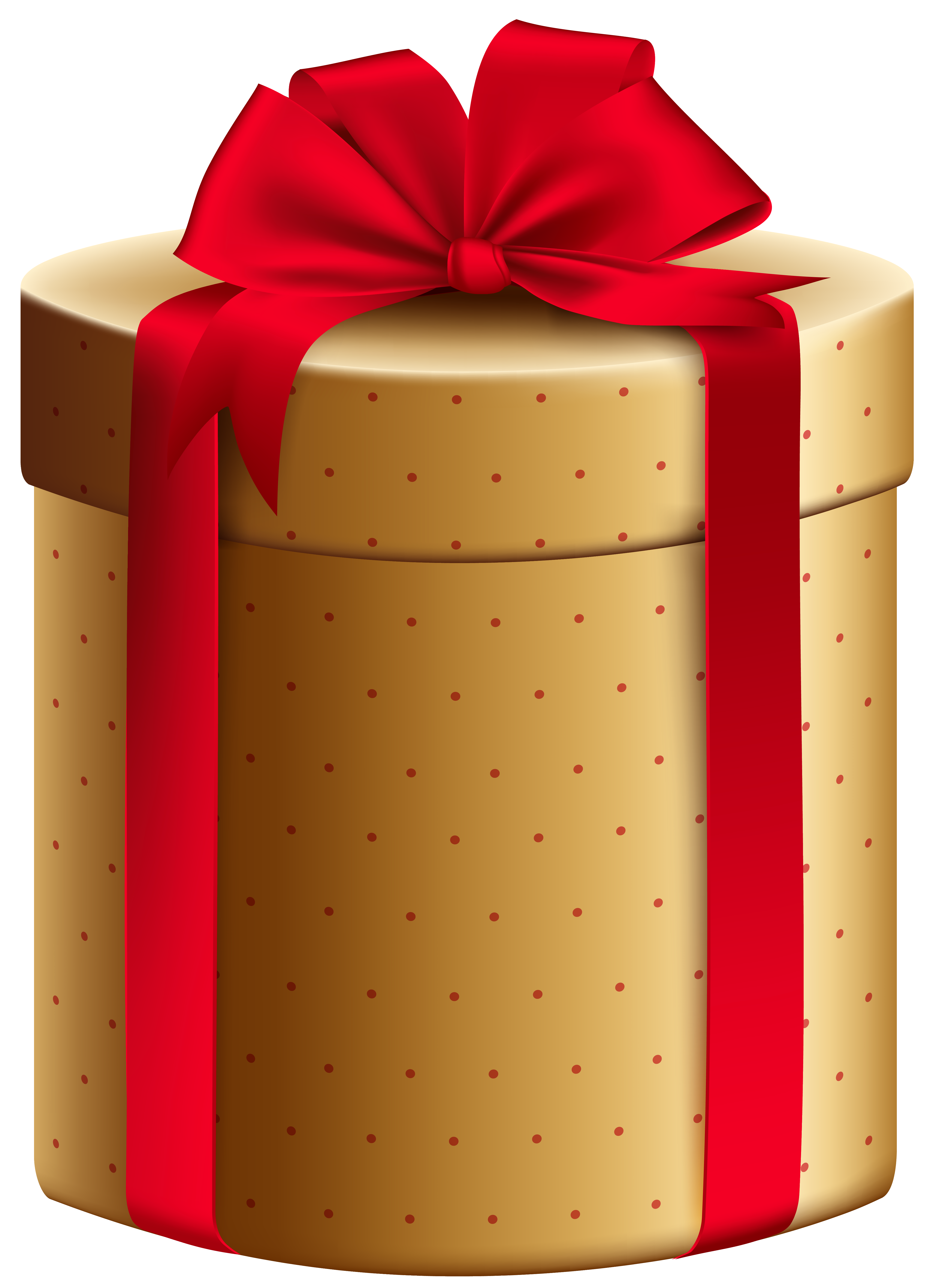 Gold Red Gift Box PNG Clipart Image