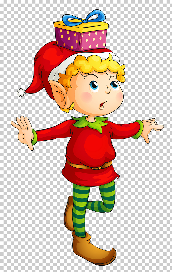 Rudolph Santa Claus Christmas elf , Christmas Elf with Gift