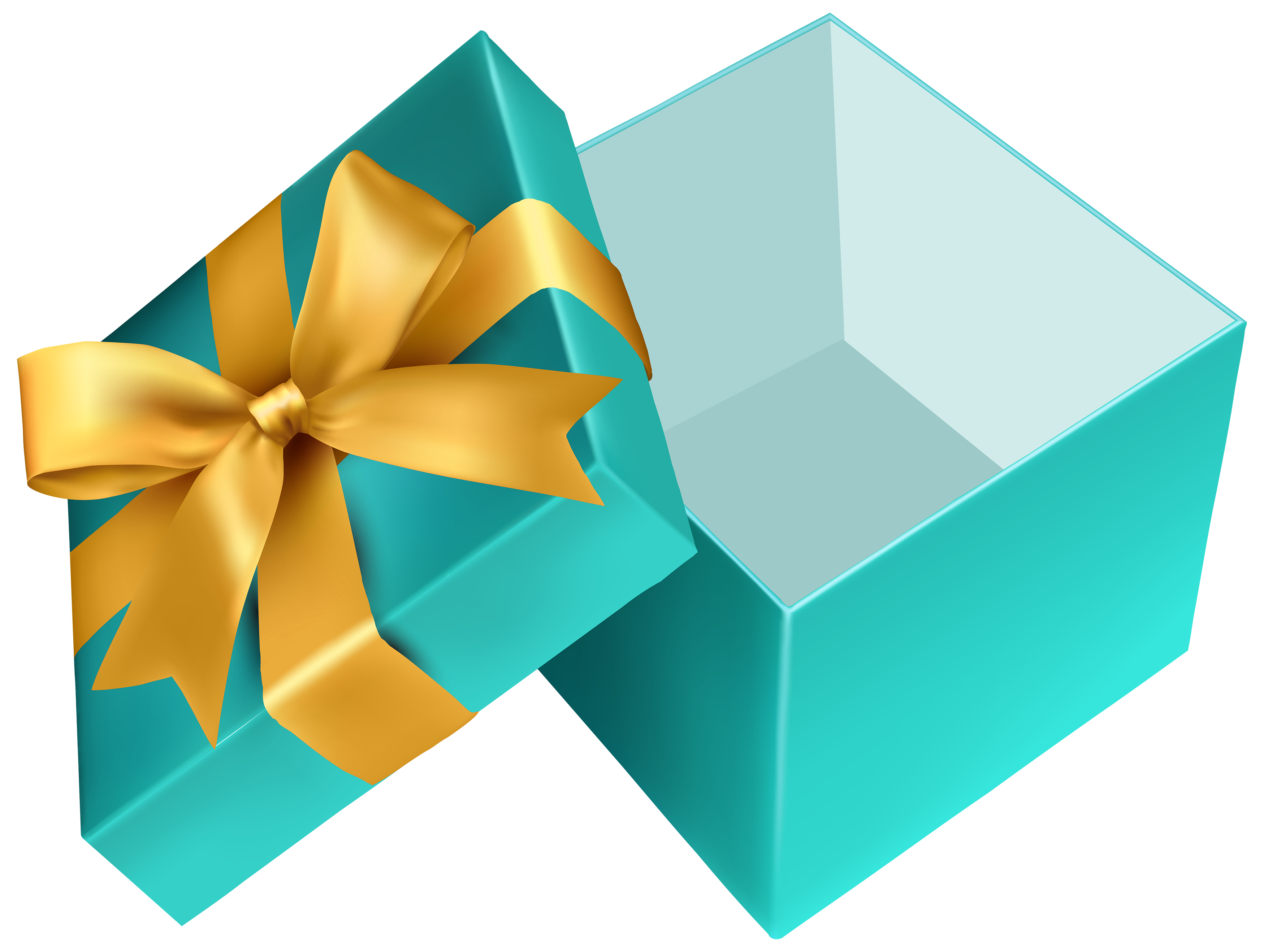 Blue Open Gift PNG Clipart