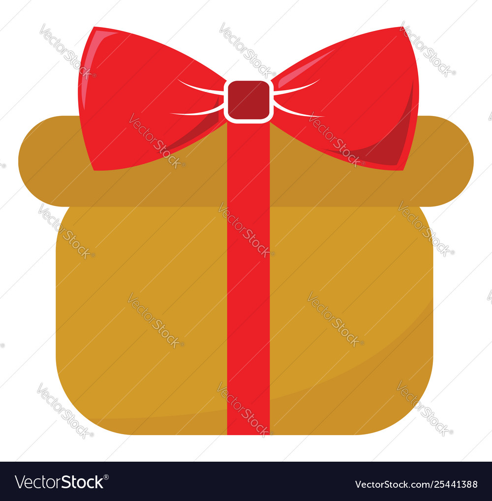 Clipart a yellow gift boxpresent or color