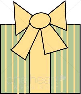 Yellow gift clipart.