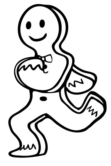 Gingerbread man clipart black and white image gallery hcpr