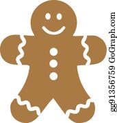 Gingerbread man clip.