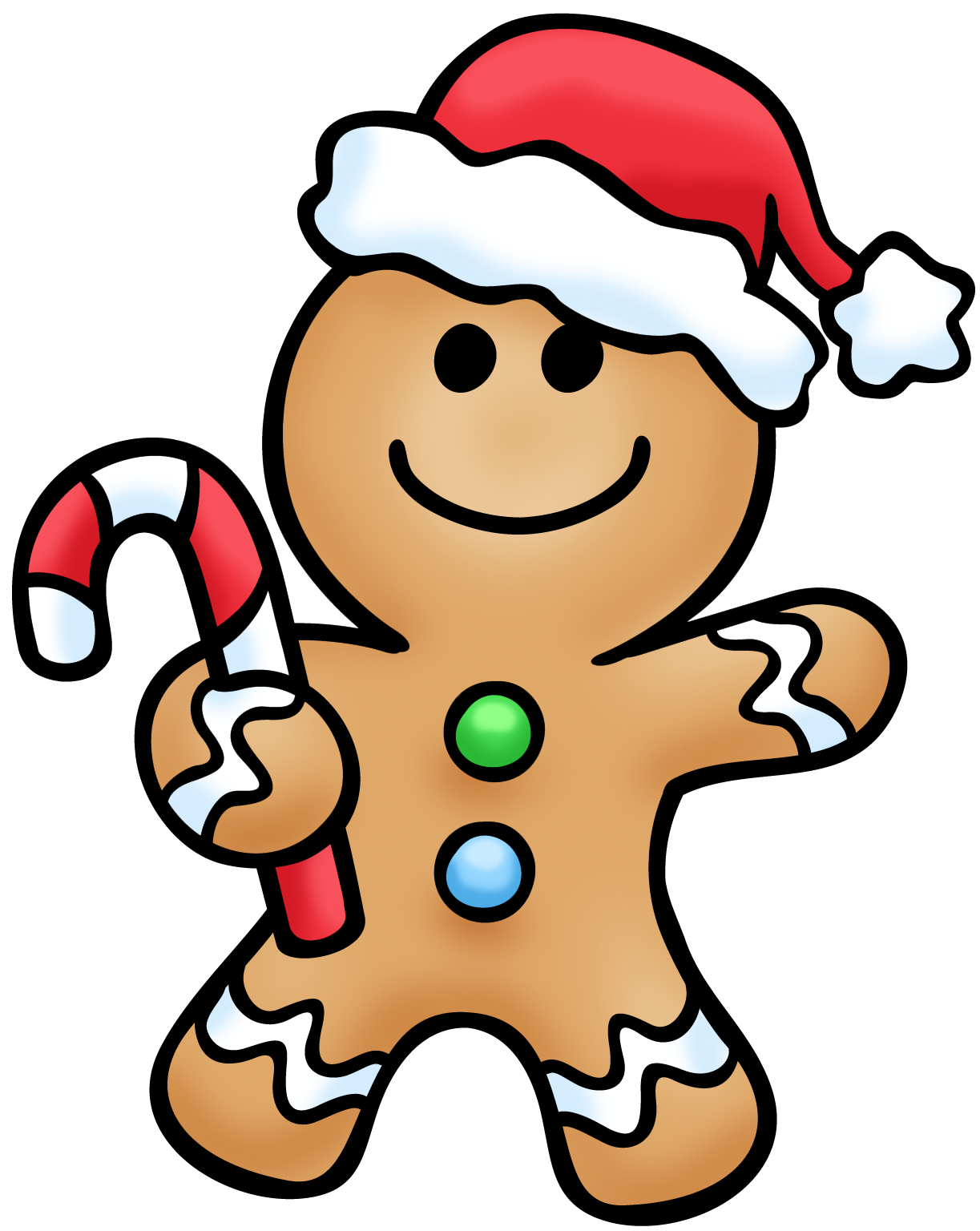 Gingerbread man clip art free free clipart images clipartix
